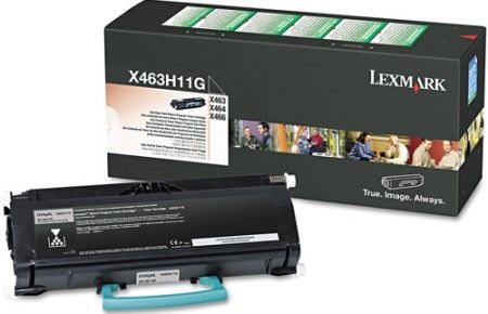 Lexmark X463H11G Black High Yield Return Program Toner Cartridge For use with Lexmark X466de, X464de, X466dte, X466dwe and X463de Printers, Up to 9000 standard pages in accordance with ISO/IEC 19752, New Genuine Original Lexmark OEM Brand, UPC 734646317535 (X463-H11G X463 H11G X463H-11G X463H 11G)