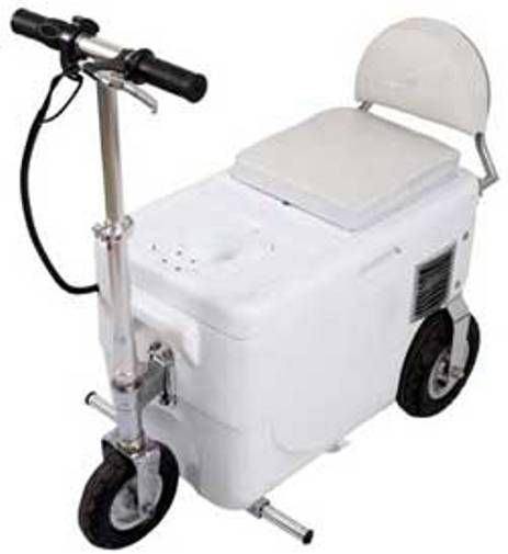 X-Treme X-50-300 Electric Ice Chest Cooler Scooter, 300 Watts, 24 Amps, 24 Volts, 2 Batteries, Speed Up To 20+ mph, Distance 10 - 15 Miles, Smart Charger Included, High Tensile Steel Sealed Inside Cooler, Quick Drink Access Door (X50300 X50-300 X-50300 X-50 X50)