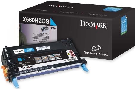 Lexmark X560H2CG Cyan High Yield Print Cartridge For use with Lexmark X560n Printer, Up to 10000 standard pages in accordance with ISO/IEC 19798, New Genuine Original Lexmark OEM Brand, UPC 734646058889 (X560-H2CG X560H-2CG X560H2C X560H2)