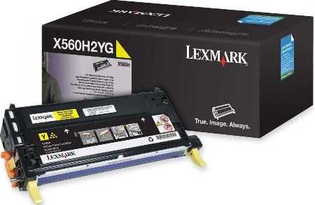 Lexmark X560H2YG Yellow High Yield Print Cartridge For use with Lexmark X560n Printer, Up to 10000 standard pages in accordance with ISO/IEC 19798, New Genuine Original Lexmark OEM Brand, UPC 734646058902 (X560-H2YG X560H-2YG X560H2Y X560H2)