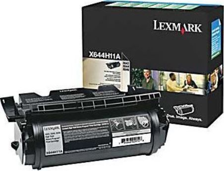 Lexmark X644H11A High Yield Black Return Program Print Cartridge For use with Lexmark X646e, X646dte, X644e, X642e and X646ef Printers, 21000 standard pages Declared yield value in accordance with ISO/IEC 19752, New Genuine Original Lexmark OEM Brand, UPC 734646255813 (X644-H11A X644 H11A X644H-11A)