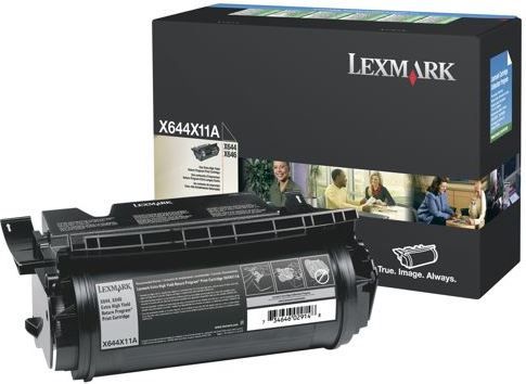 Lexmark X644X11A Black Extra High Yield Return Program Print Cartridge For use with Lexmark X646e, X646dte, X644e and X646ef Printers, Up to 32000 standard pages in accordance with ISO/IEC 19798, New Genuine Original Lexmark OEM Brand, UPC 734646251600 (X644-X11A X644X-11A X644X11)