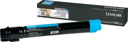 Lexmark X950X2CG Cyan Extra High Yield Toner Cartridge For use with Lexmark X950de, X952dte and X954dhe Printers, Average Yield Up to 22000 standard pages in accordance with ISO/IEC 19798, New Genuine Original Lexmark OEM Brand, UPC 734646227735 (X950-X2CG X950 X2CG X950X2C X950X2)