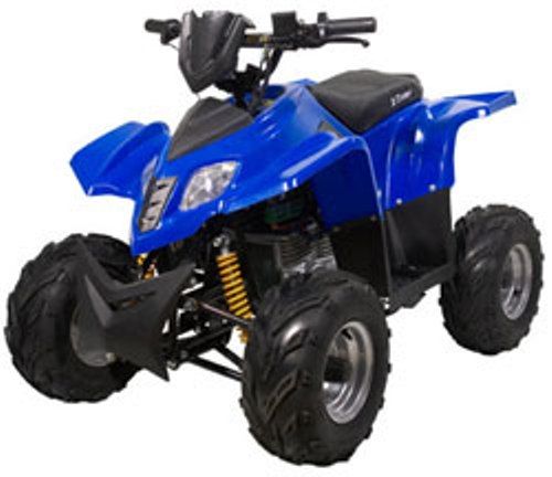 X-Treme XA-1000 Electric Powered ATV, Blue, 1000 Watts, Up to 100 AMPS output (Batteries are large 20AMP High Power), 60 Volt, Five 12 volts Maintenance Free (20 AMP Heavy Duty), Speed 20 mph, Distance Up to 15+ miles per charge, Hydraulic Disk Brakes, Suggested Max Weight 300 lbs (tested to 400), Climbs at most any angle, no matter how steep (XA1000BLU XA1000-BLU XA1000 XA 1000)
