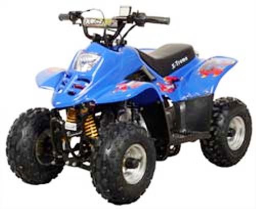 X-Treme XA-110 Gas Powered ATV, Blue, 4 stroke 110cc gas engine, One 12 Volt battery, Automatic Gear Shift, 6.7:1 Compression Ratio, 28 mph Speed, 62 miles per gallon, 2 gallons Tank capacity, Electric starter & Remote Control Starter Included, Rear hydraulic disk brakes (XA110BLU XA110-BLU XA110 XA 110)