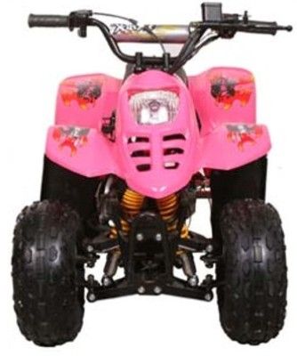 X-Treme XA-110 Gas Powered ATV, Pink, 4 stroke 110cc gas engine, One 12 Volt battery, Automatic Gear Shift, 6.7:1 Compression Ratio, 28 mph Speed, 62 miles per gallon, 2 gallons Tank capacity, Electric starter & Remote Control Starter Included, Rear hydraulic disk brakes (XA110PNK XA110-PNK XA110 XA 110)