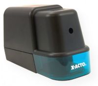 X-Acto 19221 2000 Electric Sharpener; Ideal combination of size and power, perfect for the home or office; Features hardened helical cutter for maximum precision and durability and non-skid feet for safety; No electrical draw when not in use; UL listed; 2-year warranty; Shipping Weight 1.8 lb; Shipping Dimensions 8.00 x 3.25 x 4.5 in; UPC 079946192216 (XACTO19221 XACTO-19221 OFFICE) 