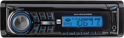 Dual XD1228 In-Dash AM/FM CD Player with Front Panel Aux Input and USB Charging Port, Single DIN Receiver Size, Detachable Faceplate Security, 15 watts x 4 channels RMS Peak Power Output, 7 watts x 4 channels Power Output, 1 Pair Preamp RCA Outputs, 2 volts RMS Preamp Voltage, 3-Band EQ with 3 presets Built-In Equalizer, UPC 827204105436 (XD-1228 XD 1228)