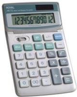 Royal XE72 Tiltable Display Calculator, 12-Digit, Dual Power (Solar and Battery) with Auto Shut Off, Last Digit Erase, Full Decimal System - Floating, Round Up/Off or Cutoff, Full-function Memory, Grand Total and Markup Keys, Percent and Square Root Keys (XE-72 XE 72 29307U ADLXE72 Adler) 