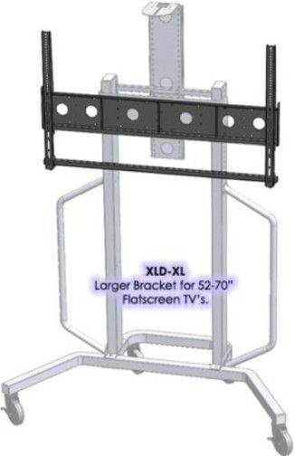 AVF Audio Visual Furniture International XLD-XL Single XL Bracket and Camera Mount for use with XLD-BASE Model XLD, XL or Dual Plasma/LCD Stand, Larger Bracket Fits single 52-70 Flatscreen TV's (XLDXL XLD XL VFI)