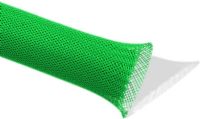 TECHFLEXXS212GR200 PTN2.50 GREEN Tech Flex Expandable Sleeving, 2.5", 200 Ft, Green Color; Provides profesional look on products; Resists common chemicals, solvents, and UV damage; Economical and easy to install; Cut and abrasion resistant; UL94 V-0 Material flammability rating; Weight 3.80 Lbs; UPC N/A (TECHFLEXXS212GR200 RESIST BEND PROTECT PLASTIC) 