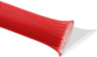 TECHFLEXXS212RE200 Tech Flex Expandable Sleeving, 2.5", 200 Ft, Red Color; Provides profesional look on products; Resists common chemicals, solvents, and UV damage; Economical and easy to install; Cut and abrasion resistant; UL94 V-0 Material flammability rating; Weight 3.80 Lbs; UPC TECHFLEXXS212RE200 (TECHFLEXXS212RE200 PROTECT RESIST BEND PLASTIC) 