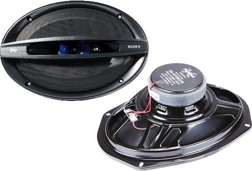 Sony XS-GT6937A Xplod Series 3-Way Coaxial Car Speakers, 300 Watts Max Power Handling and 60 Watts Rated Power Handling, Frequency Response 40-22000 Hz, Impedance 4 ohm, Sensitivity 89dB +/-2dB (1W, 1m), 3