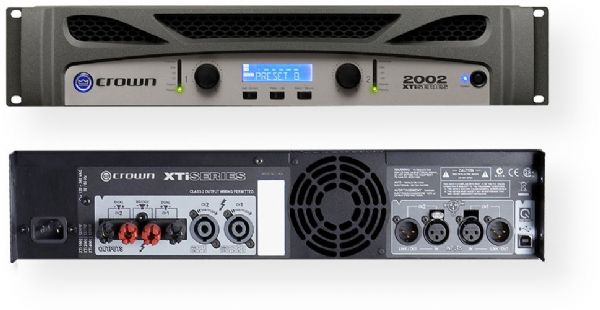 Crown XTi 2002 XTi 2 Series Stereo Power Amplifier, 2 ohm Stereo (per channel) 1000W, 4 ohm Stereo (per channel) 800W, 8 ohm Stereo (per channel) 475W, 4 ohm Bridge-Mono 2000W, 8 ohm Bridge-Mono 1600W, Peakx Plus Limiters provide the ultimate in system performance and protection by allowing full control over threshold, attack and release; UPC 871015005317 (XTI2002 XTI-2002)