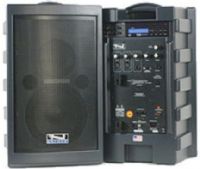 Anchor Audio XTR-6000U1 Xtreme AC Powered Portable Sound System with Built-In Wireless Receiver, 130 Watts Rated power output, UV Treated - Fade Resistant Case, Speech Projection Switch, Built-in CD and UHF Receiver Options, 1/4" phone, Hi-Z, Unbalanced Line input, XLR female, Lo-Z, 12 VDC Phantom Power Mic input (XTR 6000U1 XTR6000U1) 