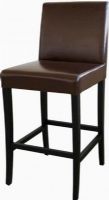 Wholesale Interiors Y-096-001-DKBRN Oswald Leather Barstool in Dark Brown, Stool Back, Stool Arms, Comfortable foam fill, Rubber lattice support system inside the seat, 28" Seat Height, 41.5" Overall Height, 17" Seat depth, 4.25" Seat Thickness, 3" Back Thickness (Y096001DKBRN Y-096-001-DKBRN Y 096 001 DKBRN Y096001 Y-096-001 Y 096 001) 