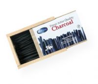 Yarka YK19101 Natural Willow Charcoal Set; Natural willow charcoal features smooth coverage in a soft-medium grade, which provides easy shading from black to gray; Produces an even line with no blank spaces; Supplied in wood box; Fade-resistant; Certified AP non-toxic by ACMI; 50 natural willow sticks, various diameters x 4.375" length; Shipping Weight 0.5 lb; Shipping Dimensions 5.5 x 3.75 x 1.5 in; UPC 762399191010 (YARKAYK19101 YARKA-YK19101 YARKA/YK19101 CHARCOAL SKETCHING) 