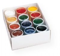 Yarka YK38112 Gouache Paint Set; ACMI non-toxic, featuring 27% to 30% quality pigments; Creamy, vibrant, non-transparent color provides dense coverage and dries to a mat velvety surface in about 30 minutes; 12-color set includes zinc white, yellow light, ochre yellow, red vermillion, alizarin crimson, iron oxide, prussian blue, emerald light, violet, green deep, mars brown, and carbon black; 40ml in plastic jars; UPC 762399381121 (YARKAYK38112 YARKA-YK38112 YARKA/YK38112 PAINTING) 
