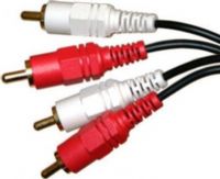 Plus YCB-A2RCA-2RCA RCA Male to 2 RCA Male 6Ft. Stereo Audio Cable, Dual audio cable with RCA plugs, Ideal for stereo audio applications, Can be used to connect to the left/right audio connections found on many projectors (YCBA2RCA2RCA YCBA2RCA-2RCA YCB-A2RCA2RCA) 