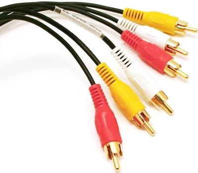 Plus YCB-AV-3RCA-6FT Audio/Video 6 Ft. Cable, 3 color-coded RCA male to 3 color-coded RCA male connectors (YCBAV3RCA6FT YCB-AV-3RCA6FT YCBAV-3RCA6FT YCB-AV3RCA-6FT YCB-AV-3RCA)