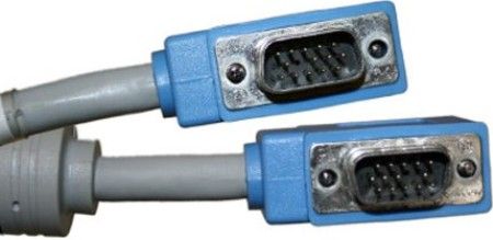 Plus YCBLVGA3FT90DEG VGA Cable, Blue, 3' (91.4cm) Length, Male VGA Male VGA, 90 Degree, Con/Scout Series (YCBL-VGA3FT90DEG YCBLVGA-3FT90DEG YCBLVGA 3FT90DEG YCBLVGA3FT-90DEG)