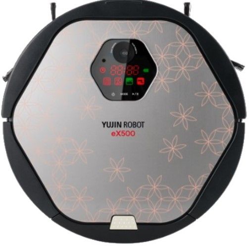 Yujin Robot YCR-M05-A1 Model eX500 Robotic Vacuum Cleaner, Usage Time 120 Min based on normal flooring; System detects ambient environment 200 times per second and does a rigorous 10800 times per second movement analysis for superior cleaning; 2:1 Vacuum and Mopping with infrared remote; Charging Power Consumption Below 1.4W; UPC 8809172292235 (YCRM05A1 YCRM05-A1 YCR-M05A1 EX-500 EX 500)