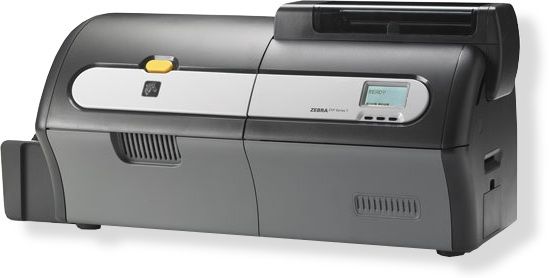 Zebra Technologies Z71-0M0CD000US00 Model ZXP Series 7 Card Printer with Magnetic Encoder, 300 dpi/11.8 dots per mm print resolution, USB 2.0 and Ethernet 10/100 connectivity, Microsoft Windows-certified drivers, 200-card capacity feeder (30 mil), 15-card reject hopper (30 mil), 100-card output hopper (30 mil), Single-card feed capability, ix Series intelligent media technology, Dimensions 12