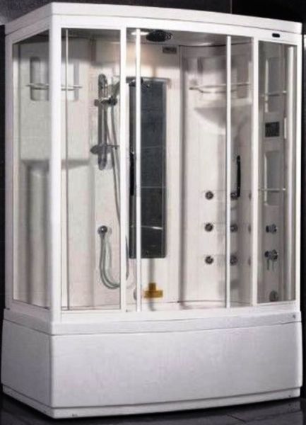 Ariel Ameristeam ZA208-R Right Steam Shower, Standard 110v, ETL listed (US & Canada electrical safety), Computer control panel with timer, Steam sauna with thermostatic control, Whirlpool massage jets, Acupuncture body massage jets, Overhead rainfall showerhead, Multifunctional handheld showerhead, Temperature setting/display, Ventilation fan (ZA208R ZA208 ZA-208R ZA 208R)