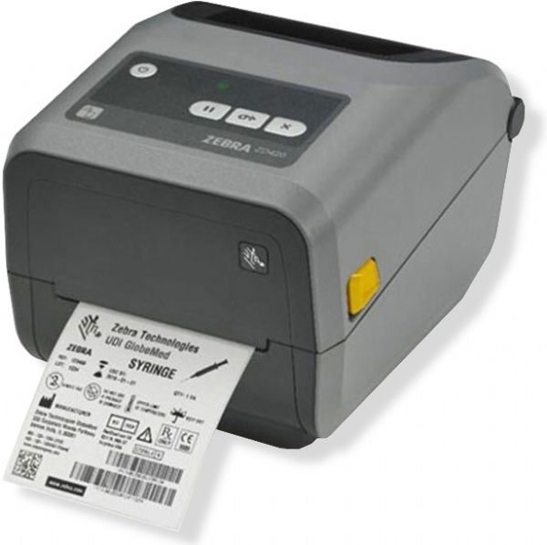 Zebra Technologies ZD42042-C01M00EZ Model ZD420 Barcode Printer, USB, Ethernet Interfaces; Groundbreaking ease of use; Easy to clean and sanitize; Link-OS for unparalleled ease of management; 5 status icon, 3 button user interface; USB 2.0, USB Host; Bluetooth low energy; OpenACCESS for easy media loading; Dual-wall frame construction; ENERGY STAR qualified; Real Time Clock; UPC 785813418029; Weight 5 lbs, Dimensions 10