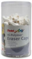 Pentel ZEH02-240D Hi-Polymer, Eraser Cap Display; Convenient canister display containing 240 eraser caps; Dimensions 8.38" x 5.38" x 6.50"; Weight 1.50 lbs; UPC 072512252949 (PENTELZEH02240D PENTEL ZEH02240D ZEH02 240D ZEH02-240D) 