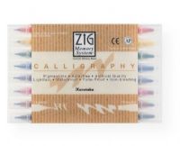 Zig MS-3400/8V  Calligraphy Markers 8-Color Set; Each double-ended marker has a narrow tip (2mm) and broad tip (5mm); Use for making beautiful calligraphy letters and borders; Water-based pigment ink is photo-safe, lightfast, odorless, xylene and acid-free; UPC 847340003335 (ZIGMS34008V ZIG-MS34008V ZIG-MS-3400/8V DRAWING SKETCHING) 