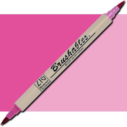 Zig MS-7700-025 Memory System Brushables Dual Tip Marker, Pure Pink; Two color tones in one marker, Great for layering effects with two tones of the same color housed in one barrel with brush tips on both ends; Each marker contains a ZIG memory system color on one end, with the other end being a 50 percent tint of the same color; UPC 847340006817 (ZIGMS7700025 ZIG MS7700-025 MS-7700-025 ALVIN PURE PINK)