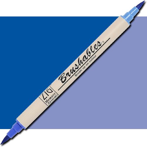 Zig MS-7700-030 Memory System Brushables Dual Tip Marker, Pure Blue; Two color tones in one marker, Great for layering effects with two tones of the same color housed in one barrel with brush tips on both ends; Each marker contains a ZIG memory system color on one end, with the other end being a 50 percent tint of the same color; UPC 847340006831 (ZIGMS7700030 ZIG MS7700-030 MS-7700-030 ALVIN PURE BLUE)