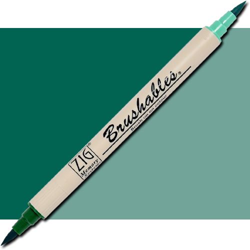 Zig MS-7700-040 Memory System Brushables Dual Tip Marker, Pure Green; Two color tones in one marker, Great for layering effects with two tones of the same color housed in one barrel with brush tips on both ends; Each marker contains a ZIG memory system color on one end, with the other end being a 50 percent tint of the same color; UPC 847340006855 (ZIGMS7700040 ZIG MS7700-040 MS-7700-040 ALVIN PURE GREEN)