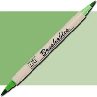 Zig MS-7700-047 Memory System Brushables Dual Tip Marker, Spring Green; Two color tones in one marker, Great for layering effects with two tones of the same color housed in one barrel with brush tips on both ends; Each marker contains a ZIG memory system color on one end, with the other end being a 50 percent tint of the same color; UPC 847340006879 (ZIGMS7700047 ZIG MS7700-047 MS-7700-047 ALVIN SPRING GREEN) 