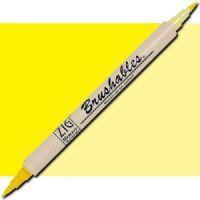 Zig MS-7700-050 Memory System Brushables Dual Tip Marker, Pure Yellow; Two color tones in one marker, Great for layering effects with two tones of the same color housed in one barrel with brush tips on both ends; Each marker contains a ZIG memory system color on one end, with the other end being a 50 percent tint of the same color; UPC 847340006886 (ZIGMS7700050 ZIG MS7700-050 MS-7700-050 ALVIN PURE YELLOW) 