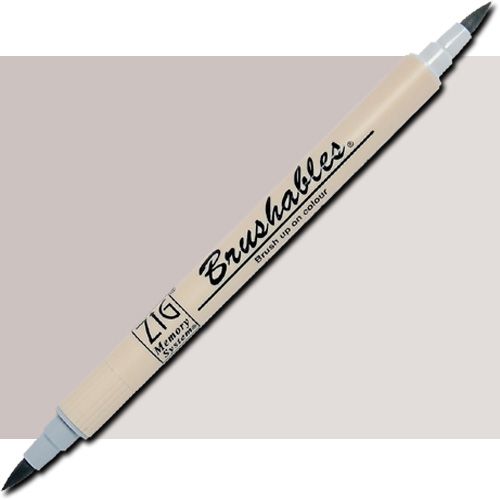 Zig MS-7700-091 Memory System Brushables Dual Tip Marker, Platinum; Two color tones in one marker, Great for layering effects with two tones of the same color housed in one barrel with brush tips on both ends; Each marker contains a ZIG memory system color on one end, with the other end being a 50 percent tint of the same color; UPC 847340006954 (ZIGMS7700091 ZIG MS7700-091 MS-7700-091 ALVIN PLATINUM)