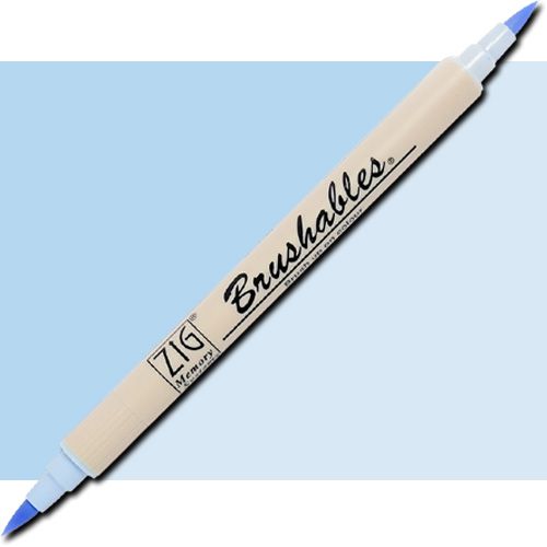 Zig MS-7700-302 Memory System Brushables Dual Tip Marker, Powder Blue; Two color tones in one marker, Great for layering effects with two tones of the same color housed in one barrel with brush tips on both ends; Each marker contains a ZIG memory system color on one end, with the other end being a 50 percent tint of the same color; UPC 847340006985 (ZIGMS7700302 ZIG MS7700-302 MS-7700-302 ALVIN Powder Blue)