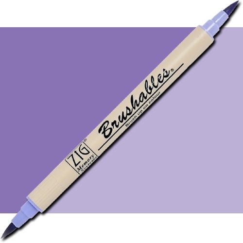 Zig MS-7700-807 Memory System Brushables Dual Tip Marker, Lunar Lavender; Two color tones in one marker, Great for layering effects with two tones of the same color housed in one barrel with brush tips on both ends; Each marker contains a ZIG memory system color on one end, with the other end being a 50 percent tint of the same color; UPC 847340007029 (ZIGMS7700807 ZIG MS7700-807 MS-7700-807 ALVIN LUNAR LAVENDER)