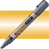 Zig PMA-550-101 Wet Erase Board Marker Metallic Gold; Wet erase markers suitable for various surfaces such as chalkboards, windows, mirrors, ceramics, etc; Broad 6mm chisel tip is great for writing steady, wide lines; Water-based pigment ink is high opacity, lightfast, odorless, and xylene-free; Metallic Gold; Dimension 0.79" x 0.79" x 5.55"; Weight 0.1 lbs; UPC 847340000488 (ZIGPMA550101 ZIG PMA-550-101 WET ERASE BOARD MARKER METALLIC GOLD) 