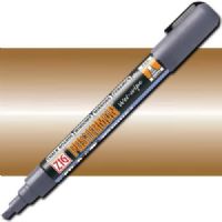 Zig PMA-550-123 Wet Erase Board Marker Metallic Brown; Wet erase markers suitable for various surfaces such as chalkboards, windows, mirrors, ceramics, etc; Broad 6mm chisel tip is great for writing steady, wide lines; Water-based pigment ink is high opacity, lightfast, odorless, and xylene-free; Metallic Brown; Dimension 0.79" x 0.79" x 5.55"; Weight 0.1 lbs; UPC 847340000525 (ZIGPMA550123 ZIG PMA-550-123 WET ERASE BOARD MARKER METALLIC BROWN) 