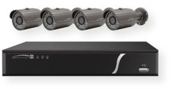 Speco Technologies ZIPL84B2 8 Channel 2 TB NVR With 4 Bullet Camera; Black;  Supports up to 4K (3840x2160) resolution for live view, recording, and playback; Plug & play feature for Speco IP cameras with isolated traffic on the PoE ports; Find and install IP cameras on the local network without needing to locate the cameras manually; UPC 030519016865 (ZIPL84B2 ZIPL84B2NVR ZIPL84B23CAMERA ZIPL84B2-CAMERA  ZIPL84B2O3VLB3SPECOTECHNOLOGIES ZIPL84B2-SPECOTECHNOLOGIES)