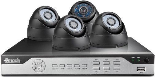 Zmodo ZM-I4Z4-1T Four Channel H.264 Security DVR with 1TB Hard Drive, 960H Real-Time Recording and 4 600TVL Outdoor IR Security Dome Cameras, Simple Remote Access Set-up, 960H High Resolution, True-To-life Wide Screen Images, Digital Zoom, Stay Informed with Motion-Activated Alerts, Push Alerts to your Phone, UPC 889490000390 (ZMI4Z41T ZMI4Z4-1T ZM-I4Z41T ZM-I4Z4)
