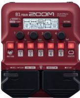 Zoom B1 FOUR Bass Multi-Effects Pedal; Offers Over 60 Built-In Effects; 9 Amp Models For Simulating Classic Rigs; Up To 5 Effects Can Be Used Simultaneously, Chained Together In Any Order; Looper For Recording Up To 30 Seconds/64 Beats Of CD-Quality Audio; ZOOM Guitar Lab Software For Creating, Editing And Managing Effects And Patches; UPC 884354020606 (ZOOMB1FOUR ZOOM-B1FOUR B1FOUR B1-FOUR)  