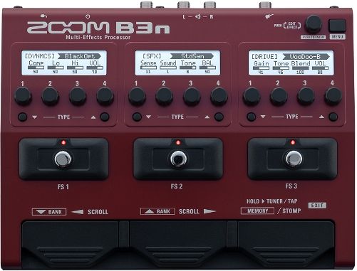 Zoom B3n Multi-Effects Processor for Bass; 67 High-Quality Stompbox DSP Effects; 5 Amp Emulators Plus 5 Cabinet Emulators; Free ZOOM Guitar Lab Mac/Windows Software Allows For Downloading Of Additional Effects And Patch Management; Use Up To 7 Effects Simultaneously, Chained Together In Any Order; UPC 884354017309 (ZOOMB3N ZOOM-B3N B-3N B3-N) 