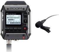 Zoom F1-LP Model F1 Field Recorder Lavalier Package, Includes: Zoom F1 Field Recorder + Lavalier Mic, 1.25" Monochrome LCD Display, Two-channel Audio Recorder, Compatible with Zoom Microphone Capsules, Supports Up to 24-bit/96 kHz Audio in BWF-compliant WAV or a Variety of MP3 Formats, One-touch Button Controls, UPC 884354018719 (ZOOMF1LP ZOOM-F1LP F1LP F1 LP)  