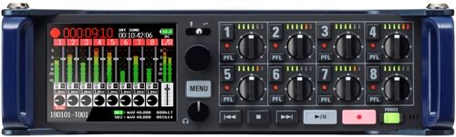 Zoom F8n MultiTrack Field Recorder; 8-Channel/10-Track Field Audio Recorder/Mixer; 8 Discrete Inputs With Locking Neutrik Xlr/Trs Combo Connectors; Compact And Lightweight Aluminum Chassis, Weighing Just 2 Pounds (Without Batteries); High Quality Mic Preamps With Up To 75 Db Gain And Less Than -127 Dbu Ein; UPC 884354019037 (ZOOMF8N ZOOM-F8N F-8N F8-N) 