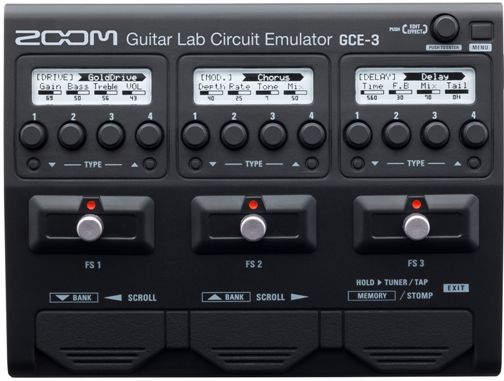 Zoom GCE-3 Guitar Lab Circuit Emulator; Instantly Access Dozens Of High-Quality Effects, Including Distortion, Overdrive, EQ, Compression, Delay, Reverb, Flanger, Phaser And Chorus; Free Download of ZOOM Guitar Lab Mac/Windows Software For Creating, Editing And Managing Patches; USB-C Port For Connection To Computer; UPC 884354020361 (ZOOMGCE3 ZOOM-GCE3 GCE3 GC-E3 GCE 3) 