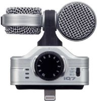 Zoom iQ7 Professional Stereo Microphone for iOS; Comes With An Extended Lightning Connector And A Removable Spacer For Compatibility With Most iPhone, iPad, And iPod Cases; Include A Directional Mid Mic That Captures Signal Coming From Directly In Front Of Your Ios Device, And A Bidirectional Side Mic That Captures The Audio Coming From Both Sides; UPC 884354014124 (ZOOMIQ7 ZOOM-IQ7 IQ-7 IQ 7)  
