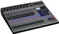 Zoom L20 LiveTrak L-20 Digital Mixer/Recorder Console; 20 Discrete Channels (16 Mono Plus 2 Stereo) With XLR Or 1/4" Connectivity; 22-Track Simultaneous Recording, 20-Track Playback; 22-In/4-Out USB Audio Interface Connectivity; Records Up To 24bit/96khz Audio To SD Card; 48V Phantom Power; Hi-Z Connectivity (Channels 1-2); UPC 884354019846 (ZOOML20 ZOOM-L20 L-20 L20)  